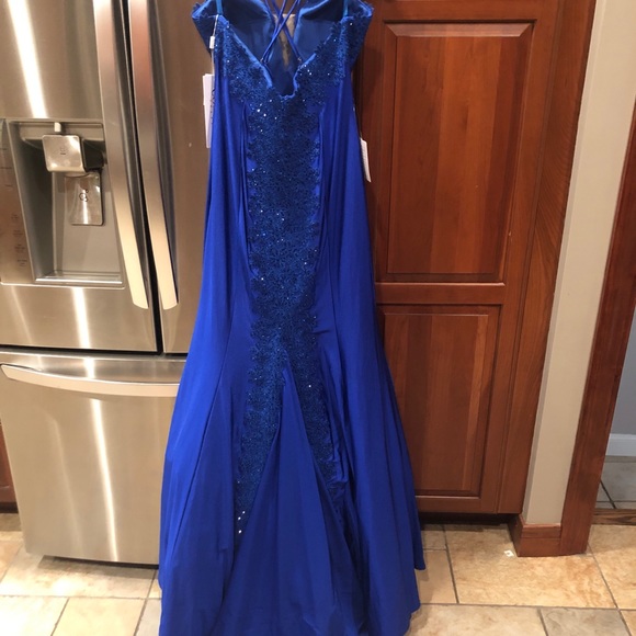 Size 8 NWT Royal Blue Dress - Picture 3 of 3